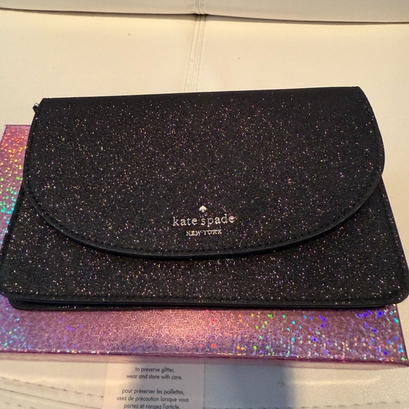Kate Spade Black Sparkly Joeley Multi Function Wristlet NWT - Picture 2 of 7